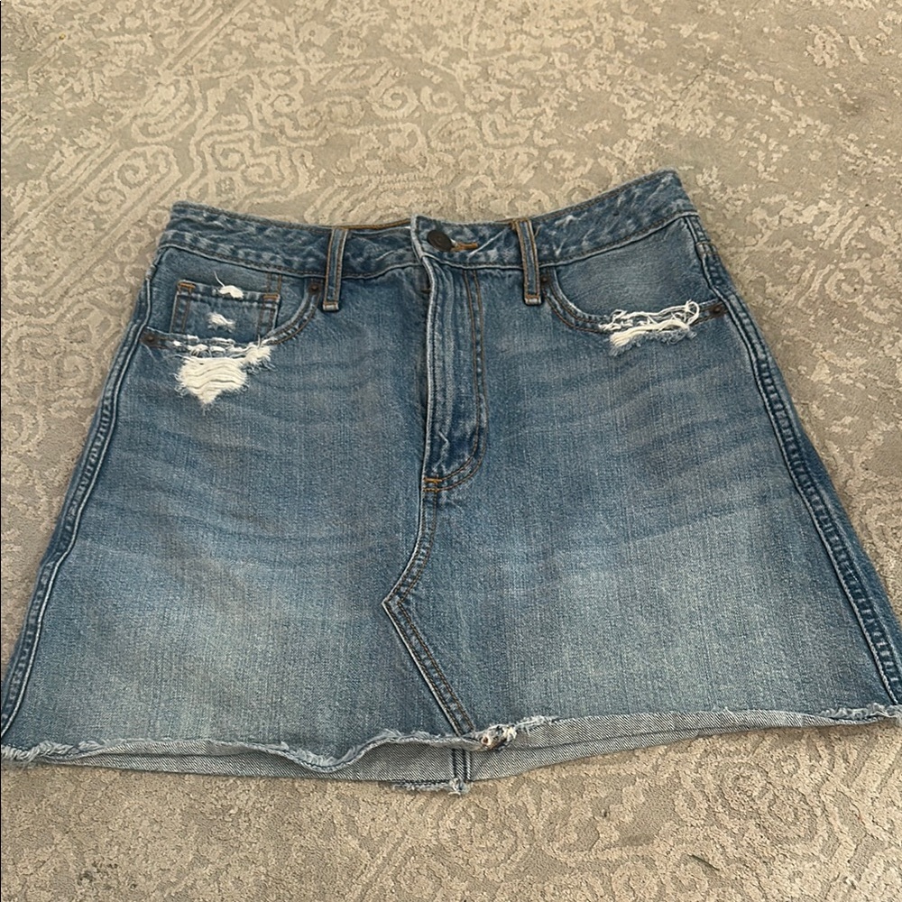 Abercrombie & Fitch Blue A-Line Mini Skirt